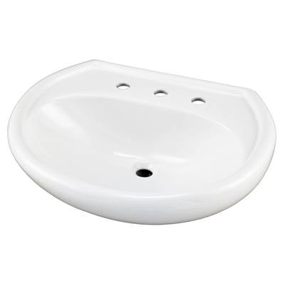 Gerber Plumbing G0012518 - Maxwell Ped Top 25.2''X20.5'' 8''Cc White