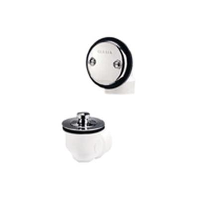 Gerber Plumbing G004155288 - Gerber Classics Schedule 40 Pvc Lift & Turn Drain Kit For Standard Tub With ''Clean Out Here'' Faceplate Chrome