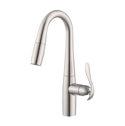 Gerber Plumbing D150612SS - Selene 1H Pull-Down Prep Faucet W/ Snapback 1.75Gpm Stainless Steel