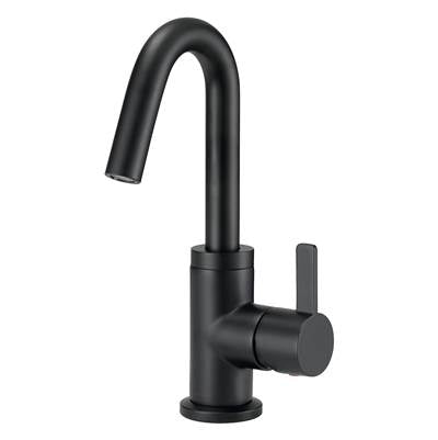 Gerber Plumbing D222530BS - Amalfi 1H Lavatory Faucet Single Hole Mount W/ 50/50 Touch Down Drain & Optional Deck Plate Included 1.2Gpm Satin Black
