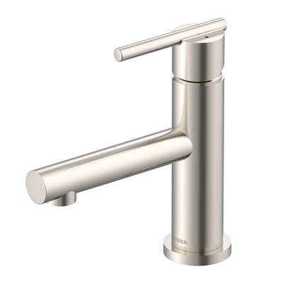 Gerber Plumbing D224158BN - Parma Trim Line 1H Lavatory Faucet Single Hole Mount W/ Metal Touch Down Drain & Optional Deck Plate Included 1.2Gpm Brushed Nickel