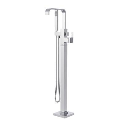 Gerber Plumbing D300544T - Square Floor Mount Tub Filler Trim Kit With Rectangular Handshower 1.75Gpm Chrome