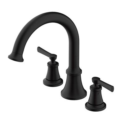 Gerber Plumbing D300979BST - Northerly 2H Roman Tub Trim Kit W/Out Spray Satin Black