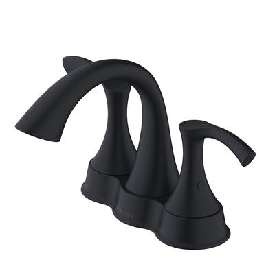 Gerber Plumbing D301122BS - Antioch 2H Centerset Lavatory Faucet W/ 50/50 Touch Down Drain 1.2Gpm Satin Black