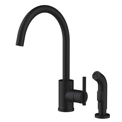 Gerber Plumbing D401058BS - Parma 1H Kitchen Faucet W/ Spray 1.75Gpm Satin Black