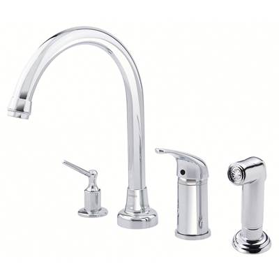 Gerber Plumbing D409112 - Melrose 1H High-Rise Kitchen Faucet W/ Soap Dispenser & Spray 1.75Gpm Chrome