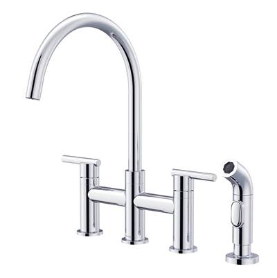 Gerber Plumbing D424458 - Parma 2H Bridge Kitchen Faucet W/ Spray 1.75Gpm Chrome
