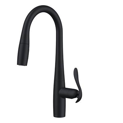 Gerber Plumbing D454012BS - Selene 1H Pull-Down Kitchen Faucet W/ Snapback 1.75Gpm Satin Black