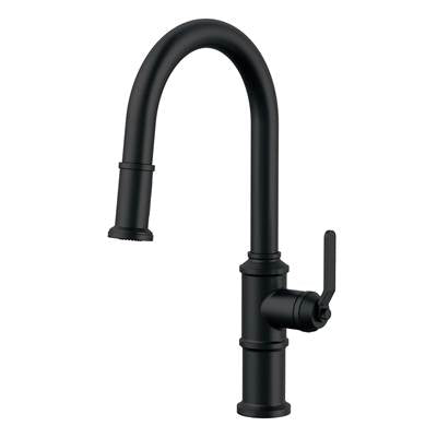 Gerber Plumbing D454437BS - Kinzie 1H Pull-Down Kitchen Faucet W/ Snapback Retraction 1.75Gpm Satin Black