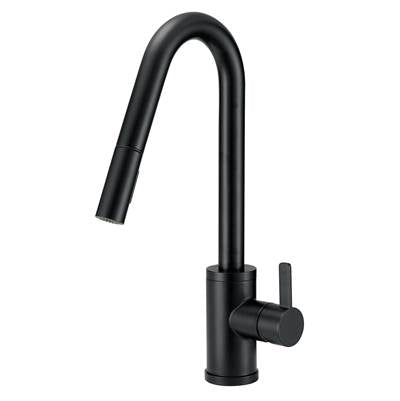 Gerber Plumbing D457230BS - Amalfi 1H Pull-Down Kitchen Faucet W/Snapback Retraction 1.75Gpm Satin Black