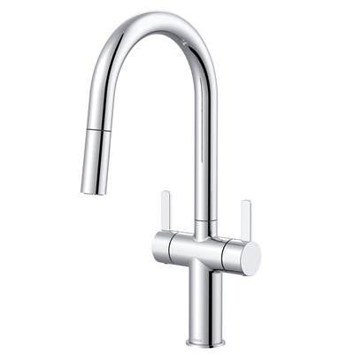 Gerber Plumbing D457330 - Amalfi 2H Pull-Down Kitchen Faucet W/ Snapback Retraction 1.75Gpm Chrome