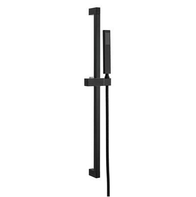 Gerber Plumbing D462726BS - Versa Square 30'' Slide Bar Assembly W/ Single Function Rectangular Handshower 1.75Gpm Satin Black