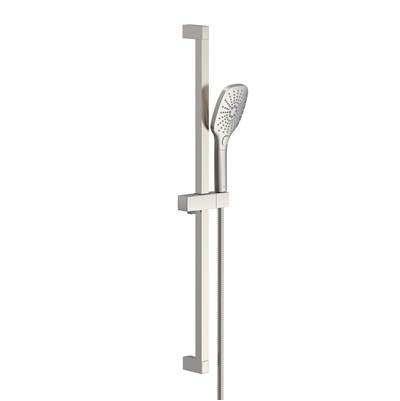 Gerber Plumbing D461738BN - Versa Square 30'' Slide Bar Assembly W/ 3 Function Handshower 1.75Gpm Brushed Nickel