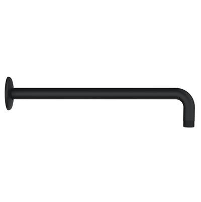 Gerber Plumbing D481027BS - 15'' Right Angle Showerarm W/ Escutcheon Satin Black