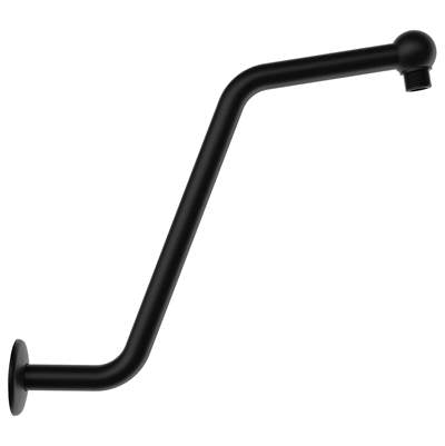 Gerber Plumbing D481116BS - 13'' S Shaped Showerarm W/ Escutcheon Satin Black