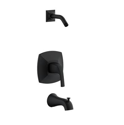 Gerber Plumbing D500018LSBSTC - Vaughn 1H Tub & Shower Trim Kit & Treysta Cartridge Less Showerhead Satin Black