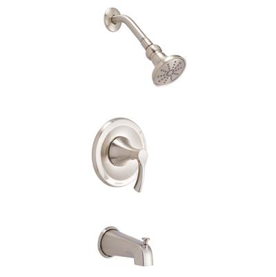 Gerber Plumbing D500122BNTC - Antioch 1H Tub & Shower Trim Kit W/ Diverter On Spout & Treysta Cartridge 1.75Gpm Brushed Nickel