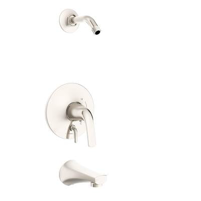 Gerber Plumbing D500034LSBNTC - Lemora 1H Tub & Shower Trim Kit & Treysta Cartridge With Diverter On Valve Less Showerhead Brushed Nickel