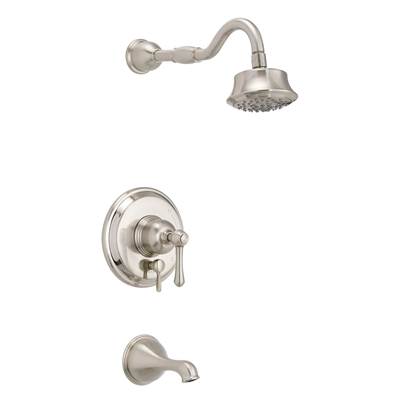 Gerber Plumbing D500057BNTC - Opulence 1H Tub & Shower Trim Kit & Treysta Cartridge W/ Diverter On Valve & 5 Function Showerhead 1.75Gpm Brushed Nickel