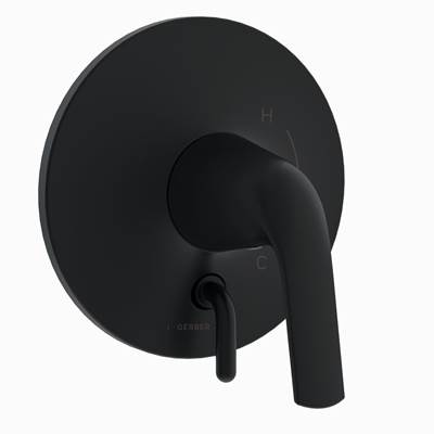 Gerber Plumbing D500434BSTC - Lemora 1H Valve Only Trim Kit & Treysta Cartridge With Diverter On Valve Satin Black
