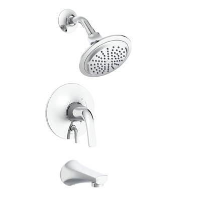 Gerber Plumbing D501034TC - Lemora 1H Tub & Shower Trim Kit & Treysta Cartridge With Diverter On Valve 1.75Gpm Chrome
