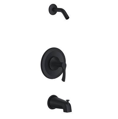 Gerber Plumbing D510022LSBSTC - Antioch 1H Tub & Shower Trim Kit & Treysta Cartridge W/ Diverter On Spout Less Showerhead Satin Black