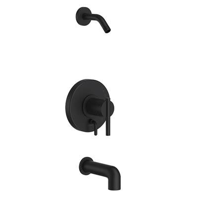 Gerber Plumbing D510058LSBSTC - Parma 1H Tub & Shower Trim Kit & Treysta Cartridge W/ Diverter On Valve Less Showerhead Satin Black