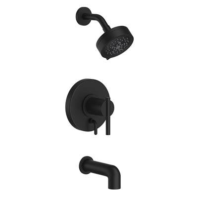 Gerber Plumbing D511058BSTC - Parma 1H Tub & Shower Trim Kit & Treysta Cartridge W/ Diverter On Valve & 5 Function Showerhead 1.75Gpm Satin Black