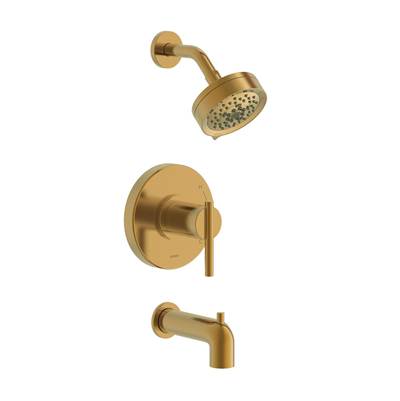 Gerber Plumbing D511658BBTC - Parma 1H Tub & Shower Trim Kit & Treysta Cartridge W/ Diverter On Tub Spout & 5 Function Showerhead 1.75Gpm Brushed Bronze