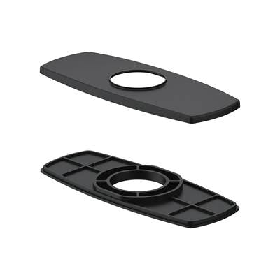 Gerber Plumbing DA667B57BS - Soft Square Cover Plate Assembly For 4'' Centerset Lavatory Faucet Satin Black