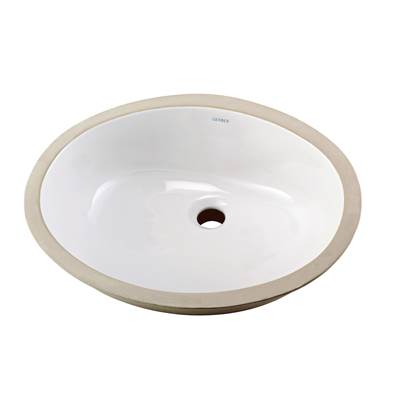 Gerber Plumbing G0012770F - Luxoval Petite Undercounter Lav With Front Overflow 18.25''X15'' White