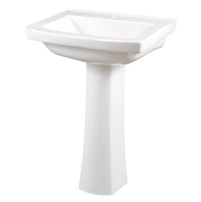 Gerber Plumbing G0022512 - Burr Ridge Standard Single Hole Ped Lav Combo: G0012512 Lav W/ G0029848 Ped White