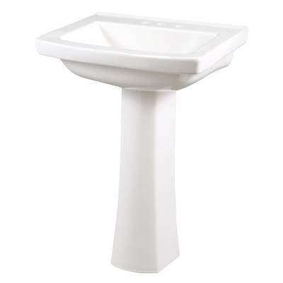 Gerber Plumbing G0022515 - Burr Ridge Standard 4''Cc Ped Lav Combo: G0012515 Lav W/ G0029848 Ped White