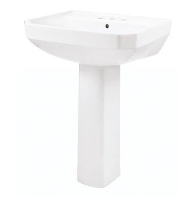 Gerber Plumbing G0023565 - Viper Standard 4''Cc Ped Lav Combo: G0013565 Lav W/ G0029834 Ped White
