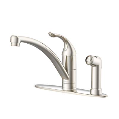 Gerber Plumbing G0040015SS - Viper 1H Kitchen Faucet W/ Spray On Deck 1.75Gpm Aeration/2.2Gpm Spray Stainless Steel