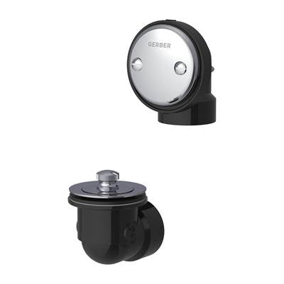 Gerber Plumbing G0041652 - Gerber Classics Schedule 40 Abs Lift & Turn Drain Kit For Standard Tub Chrome