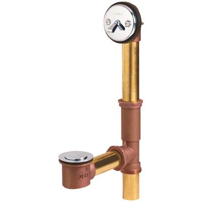 Gerber Plumbing G004180288 - Gerber Classics Pop-Up Drain For Standard Tub With ''Clean Out Here'' Faceplate Chrome