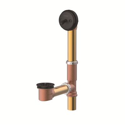 Gerber Plumbing G0041818BS - Gerber Classics Trip Lever 20 Gauge Drain For Standard Tub Satin Black