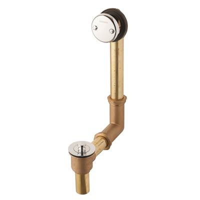 Gerber Plumbing G004185188 - Gerber Classics Lift & Turn Drain In Shoe For Standard Tub With ''Clean Out Here'' Faceplate Chrome