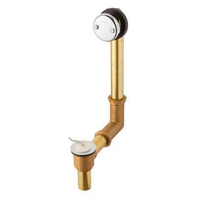 Gerber Plumbing G0041891 - Gerber Classics Chain & Stopper Drain In Shoe For Standard Tub Chrome