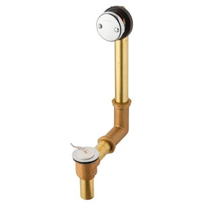 Gerber Plumbing G0041896 - Gerber Classics Chain & Stopper 20 Gauge Drain In Shoe For Standard Tub Chrome