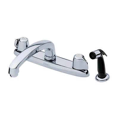 Gerber Plumbing G0042216 - Gerber Classics 2H Kitchen Faucet Deck Plate Mounted W/ Spray 1.75Gpm Chrome