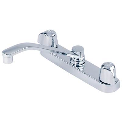 Gerber Plumbing G0042406 - Gerber Classics 2H Kitchen Faucet Deck Plate Mounted W/ Metal Handles & 8'' D-Tube Spout 1.75Gpm Chrome