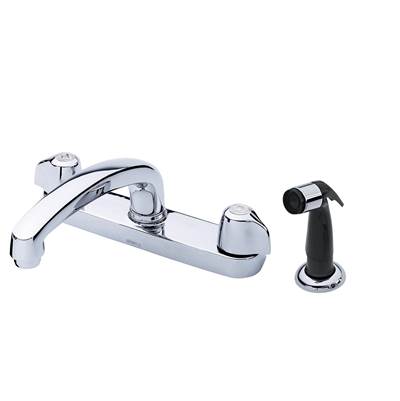 Gerber Plumbing G0042516 - Gerber Classics 2H Kitchen Faucet Deck Plate Mounted W/ Spray 1.75Gpm Chrome