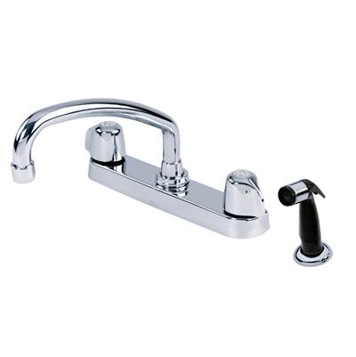 Gerber Plumbing G0042526 - Gerber Classics 2H Kitchen Faucet Deck Plate Mounted W/ Spray & Tubular Spout 1.75Gpm Chrome