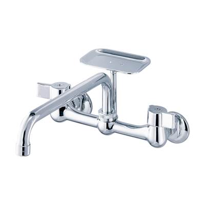 Gerber Plumbing G0042691 - Gerber Classics 2H Wall Mount Kitchen Faucet W/ 8'' Spout & Soap Dish 1.75Gpm Chrome