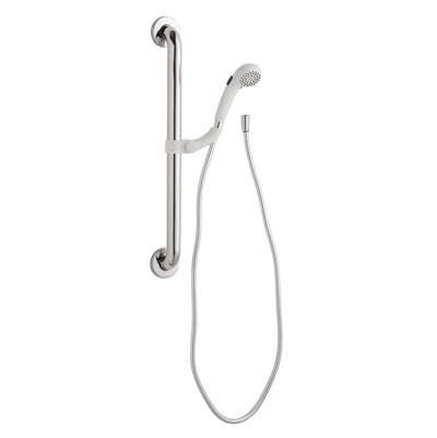 Gerber Plumbing G0044735CW - Ada Compliant Grab Bar W/ 2 Function Handshower 2.5Gpm White