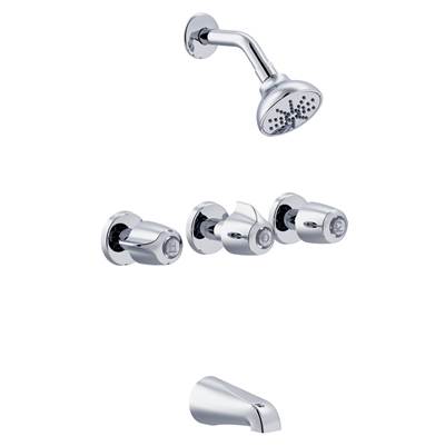 Gerber Plumbing G004713083 - Gerber Classics Three Handle 11 Inch Centers Tub & Shower Fitting 1.75Gpm Chrome
