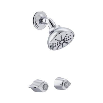 Gerber Plumbing G0047920 - Gerber Classics 3-3/8'' Centers Two Handle Shower Only Fitting With Showerhead 1.75Gpm Chrome