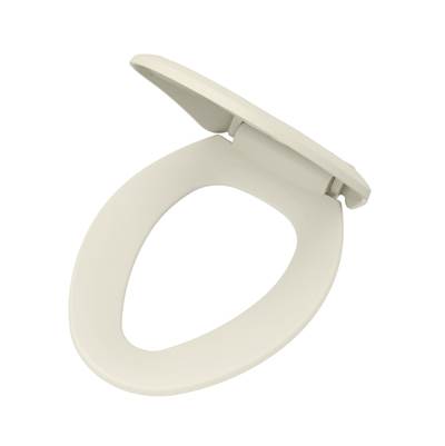 Gerber Plumbing G009921309 - Elongated Slow Close Toilet Seat Biscuit